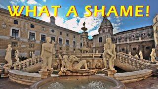 The true story behind Fountain of Shame. Tour of Palermo, Sicily. Must-see places in Palermo