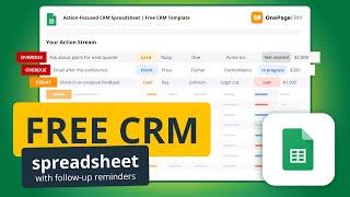 A free action-focused CRM in Google Sheets | CRM Spreadsheet Template