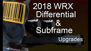 2018 WRX Subframe WedgeLock, Billet Diff Carrier, Upper Diff Lockdown.