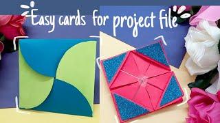 easy cards to decorate art integrated projects || how to decorated art integrated projects