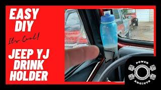 Jeep Wrangler YJ Drink Bottle Holder #drinkholder #cupholder #poweraddictscrew #jeepwrangeryj #jeep