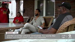 Singer and Ohio native John Legend canvasses Hamilton County in opposition of Issue 1