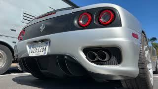 Ferrari 360 cold start Tubi exhaust cat delete