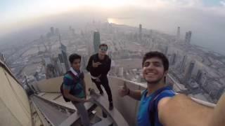 A group of kids sneak to the top of Al-Hamra Tower without running into security.