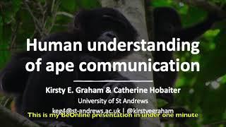 BeOnline: Human understanding of ape gestures