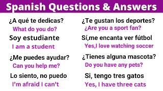 20 Questions & Answers  in Spanish to use in different situations!