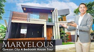 House Tour QC74 • "An INCREDIBLE Living Space!" •  Quezon City Brand New 4BR House and Lot for Sale