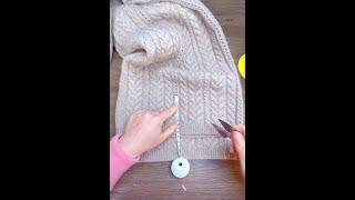 I show you how to shorten a knitted dress