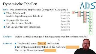 Amortisierte Analyse | Algorithmen und Datenstrukturen - Vorlesung 21