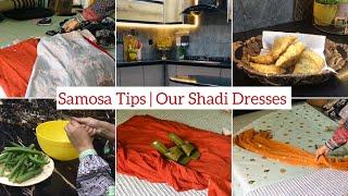 Our shadi Dress Desgining | homemade samosa with tips | Daily Routine Vlog