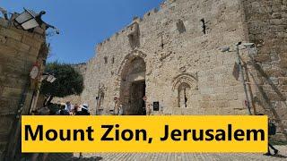 Visiting David's Tomb and the Cenacle, Room of the Last Supper at Mount Zion, Jerusalem.