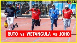 Sprint Race between President Ruto, CS Joho & Speaker Wetangula at EAC Parliamentary Games Mombasa