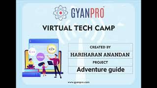 Hariharan Anandan | Adventure Guide app Trailer | GyanPro's Virtual Tech Camp