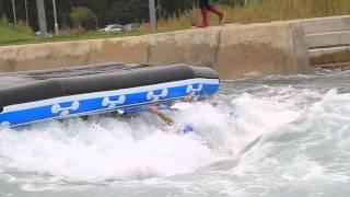 White Water rafting - at Lee Valley Olympic site - CAPSIZE!