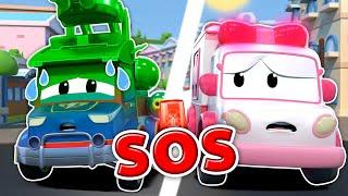 Oh no! Car city is on fire, but Super Fire Truck is SICK! | Cars & Trucks Rescue for Kids