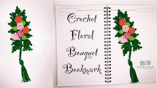 How to Crochet Floral Bouquet Bookmark | Beginner - Friendly Video Tutorial with Captions