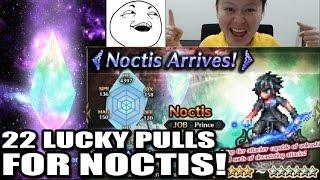 22 Lucky Miraculous Pulls Rare Summon For Noctis (FFBE Global)