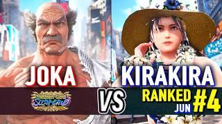 T8  JOKA (Heihachi) vs KIRAKIRA (#4 Ranked Jun)  Tekken 8 Day One Heihachi Mishima