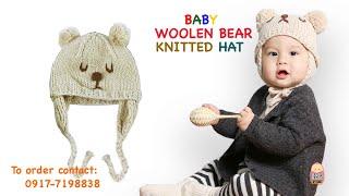 BABY KNITTED WOOLEN BEAR HAT