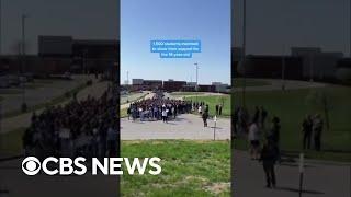 1,500 students from Ralph Yarl's Kansas City high school chant "Justice for Ralph" #shorts