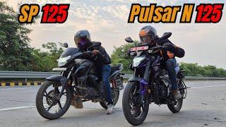 Pulsar N125 vs Honda SP 125 Drag Race