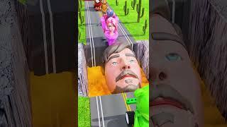 Weird Cars Cross Road by MrBeast Moving Bridge in BeamNG.drive