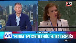  "PURGA" EN LA CANCILLERÍA: EL DÍA DESPUÉS DEL DESPIDO DE DIANA MONDINO