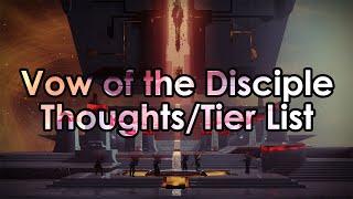 Destiny 2: Vow of the Disciple - Raid Tier List Placement (and Thoughts)