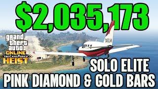 GTA Online Cayo Perico Heist- Velum Stealth Approach with Pink Diamond & Gold SOLO Elite $2,035,173