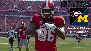 College Football 25 Georgia Bulldogs vs Michigan Wolverines 2024 Simulation  PS5 4K Game Play.