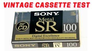 Vintage Cassette Test : Sony Metal SR Tape : Type IV : Retro Tech Review