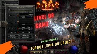 DIABLO 2 RESURRRECTED  MY LEVEL 99 GAME | LADDER SEASON 1 LEVEL 99 DRUID