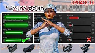 New UPDATE 3.6 | Best Zero Recoil Sensitivity for BGMI / PUBG MOBILE 2025