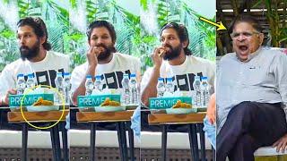 Allu Arjun & Allu Aravind Eating Snaks Visuals | Pushpa 2 Issue | Filmylooks