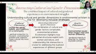 J Molino: Ecofeminism in the Philippines: Intersections of Gender, Culture, & Environmental Justice