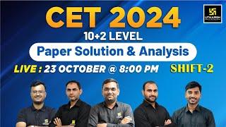 23 Oct Raj. Cet Paper Solution 2024 | Raj. CET(10+2) Paper Solution (Shift 2) | Utkarsh Classes