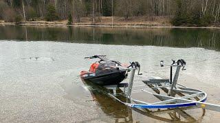 2023 First jet ski ride in Estonia with ice