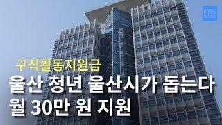 울산시 청년 미취업자 월 30만 원 지원