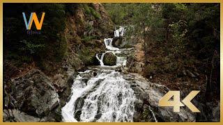  Crystal Creek Falls in 4K | California Waterfalls | White Noise for Studying & Sleeping