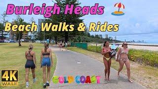 Burleigh Heads - Gold Coast Australia  4k Beach Walks & Rides - Summer Vibes