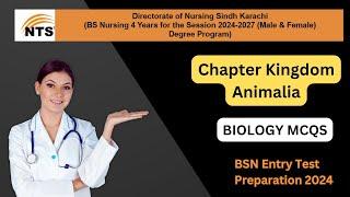 Biology MCQs I BSN Admission Entry Test I NTS BSN test Preparation I Chapter Kingdom Animalia I DNSk