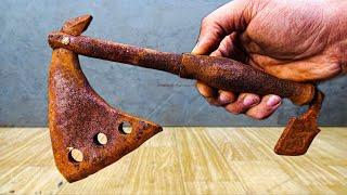 Ultra rare ! Restoration of the Rarest Viking axe in the World You've Never Seen Before!