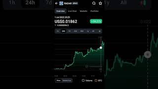 Radar coin | dapp radar crypto coin price increased #radar #dapp #shorts