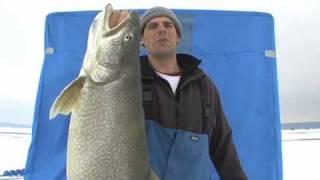 Monster Lake Trout Ice Fishing Video