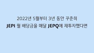 [배당투자의 정석] 3년 동안 JEPI 월배당금을 매달 JEPQ에 투자했다면