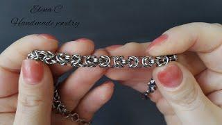 Byzantine Chainmaille Tutorial How to Weave Византийское Плетение Мастер Класс #chainmaille #diy