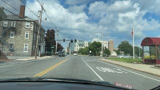 A little relaxation drive in Lowell, Massachusetts with view of the Merrimack River