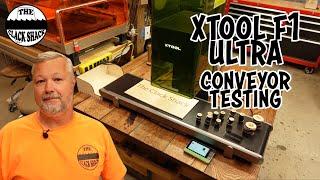 xTool F1 Ultra conveyor testing