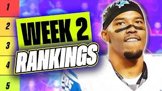 UPDATED RANKINGS for Week 2 Fantasy Football - Fantasy Football Rankings