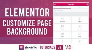 Customize WordPress Page Background Using Elementor Page Builder